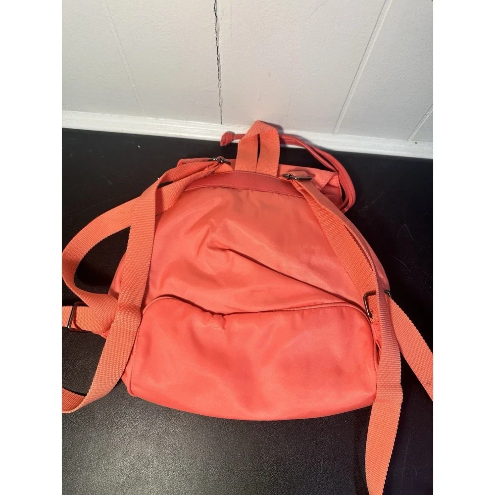 Deena And Ozzy Salmon‎ Pink Front Pockets Magnetic Drawstring Backpack